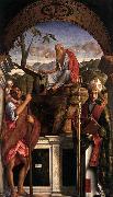 Giovanni Bellini Saints Christopher Jerome and Louis of Toulouse Sweden oil painting artist